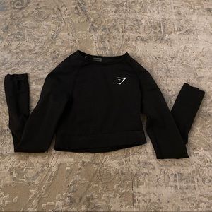 Gym shark workout cropped long sleeve